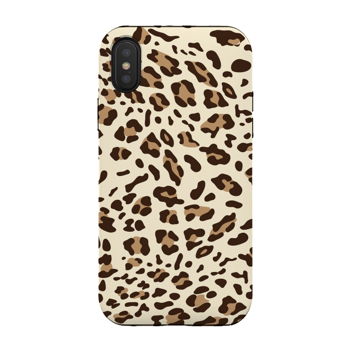 iPhone Xs / X StrongFit Leopard Texture 4 by Bledi