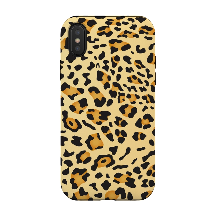 iPhone Xs / X StrongFit Leopard Texture 5 by Bledi