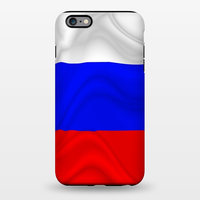 iPhone 6/6s plus StrongFit Russia Waving Flag Digital Silk Satin Fabric by BluedarkArt