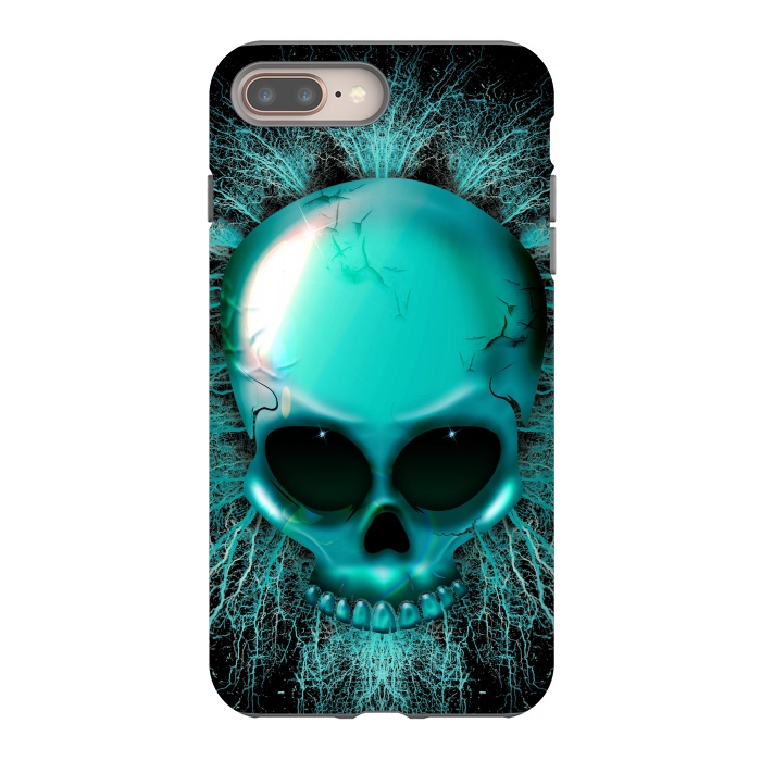 iPhone 7 plus StrongFit Ghost Skull Hologram by BluedarkArt