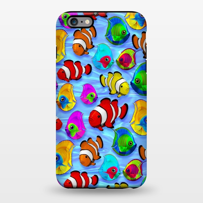 iPhone 6/6s plus StrongFit Tropical Colorful Fish Pattern by BluedarkArt