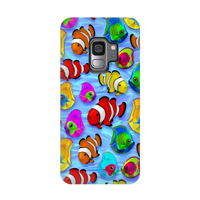 Galaxy S9 StrongFit Tropical Colorful Fish Pattern by BluedarkArt