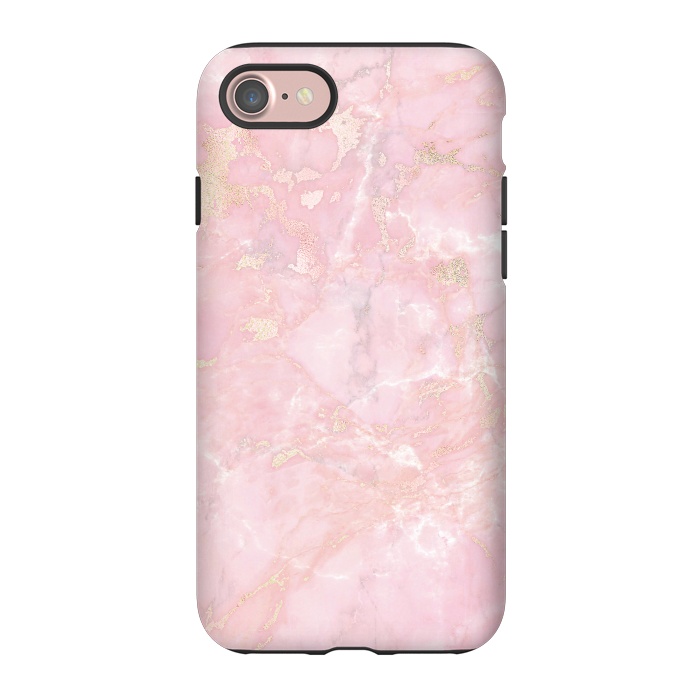 iPhone 7 StrongFit Delicate Rose Gold Metal on Light Pink Marble by  Utart