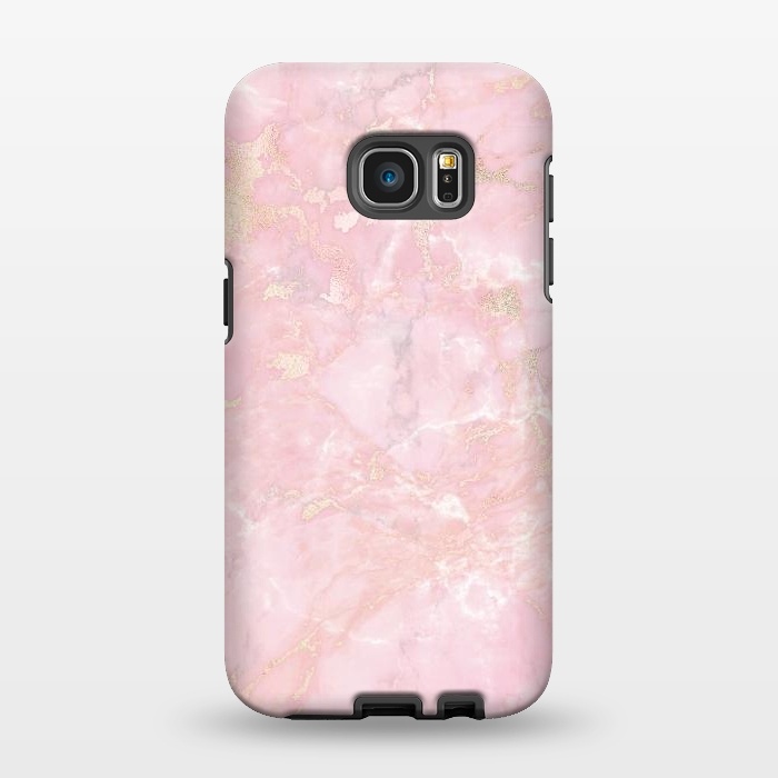 Galaxy S7 EDGE StrongFit Delicate Rose Gold Metal on Light Pink Marble by  Utart