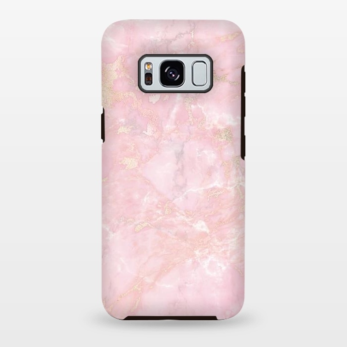 Galaxy S8 plus StrongFit Delicate Rose Gold Metal on Light Pink Marble by  Utart