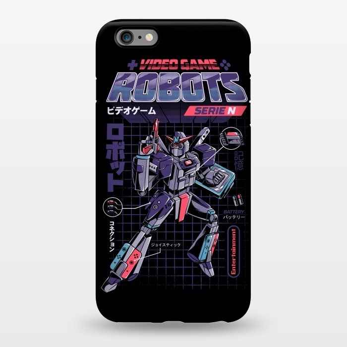 iPhone 6/6s plus StrongFit Video Game Robot - Model N by Ilustrata