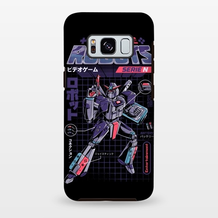 Galaxy S8 plus StrongFit Video Game Robot - Model N by Ilustrata