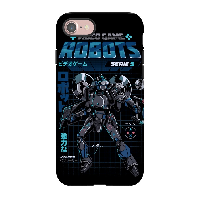 iPhone 7 StrongFit Video Game Robot - Model S by Ilustrata