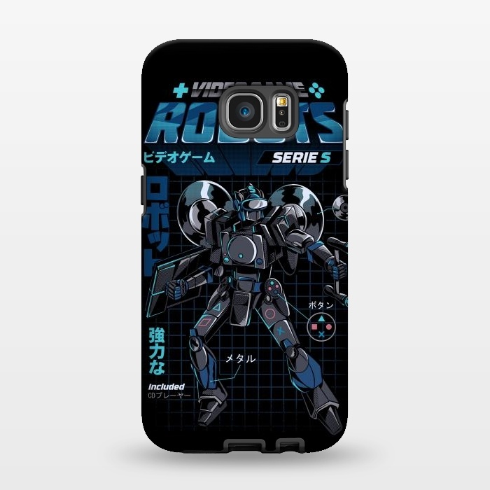 Galaxy S7 EDGE StrongFit Video Game Robot - Model S by Ilustrata