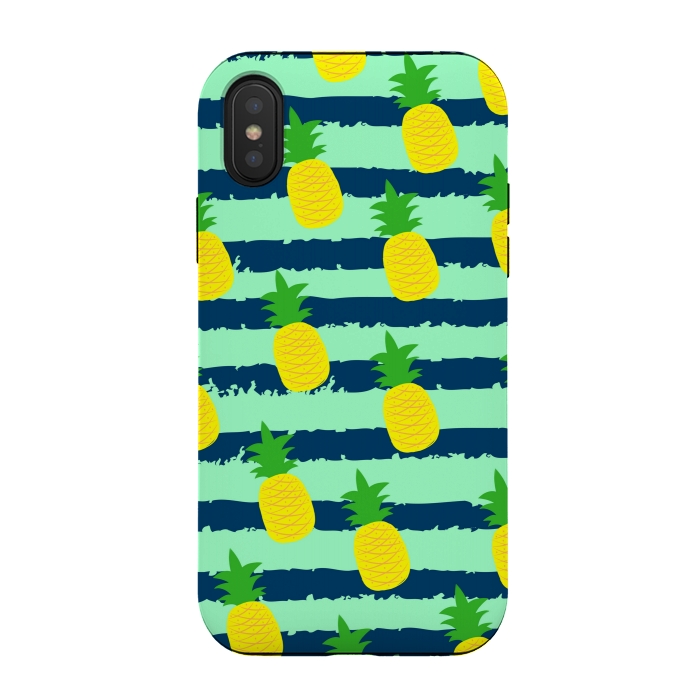 iPhone Xs / X StrongFit summer pineapple pattern by MALLIKA