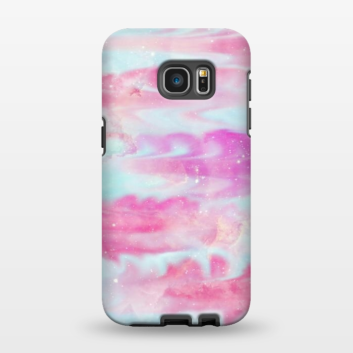 Galaxy S7 EDGE StrongFit Pink blue  by Jms