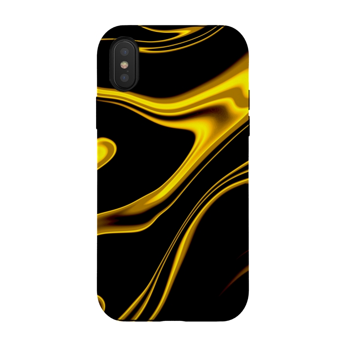iPhone Xs / X StrongFit Black and Gold by Ashley Camille