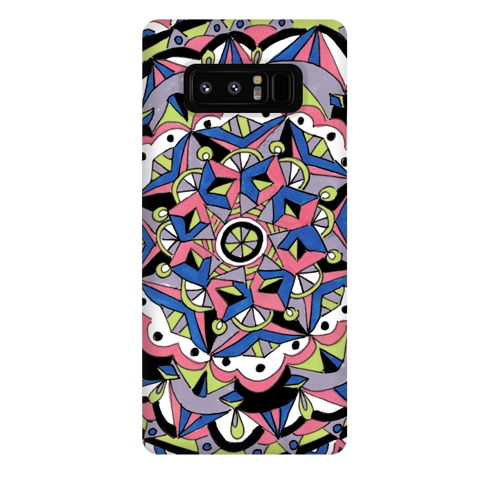 Galaxy Note 8 StrongFit Geometric Mandala by Laura K Maxwell
