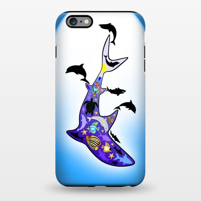 iPhone 6/6s plus StrongFit Shark MarineLife Scenery Patterned by BluedarkArt