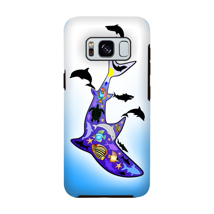 Galaxy S8 StrongFit Shark MarineLife Scenery Patterned by BluedarkArt