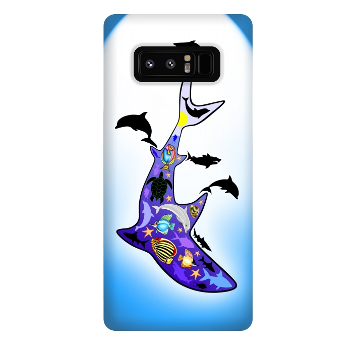 Galaxy Note 8 StrongFit Shark MarineLife Scenery Patterned by BluedarkArt