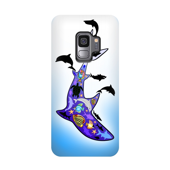 Galaxy S9 StrongFit Shark MarineLife Scenery Patterned by BluedarkArt