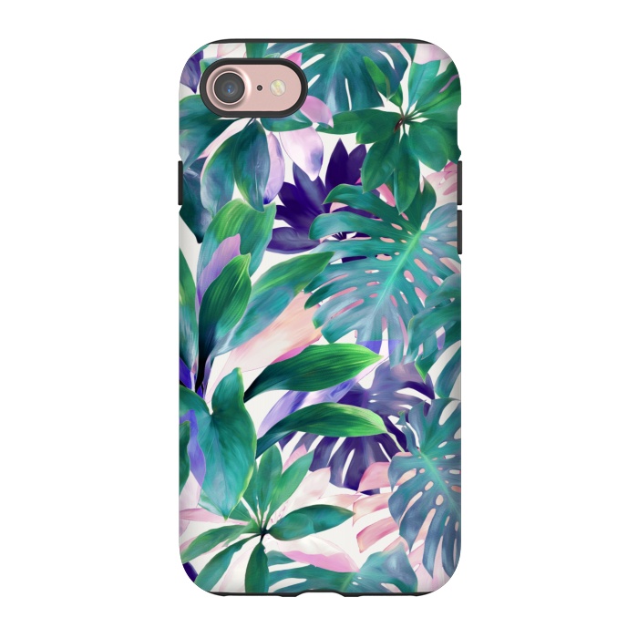 iPhone 7 StrongFit Pastel Summer Tropical Jungle by Micklyn Le Feuvre
