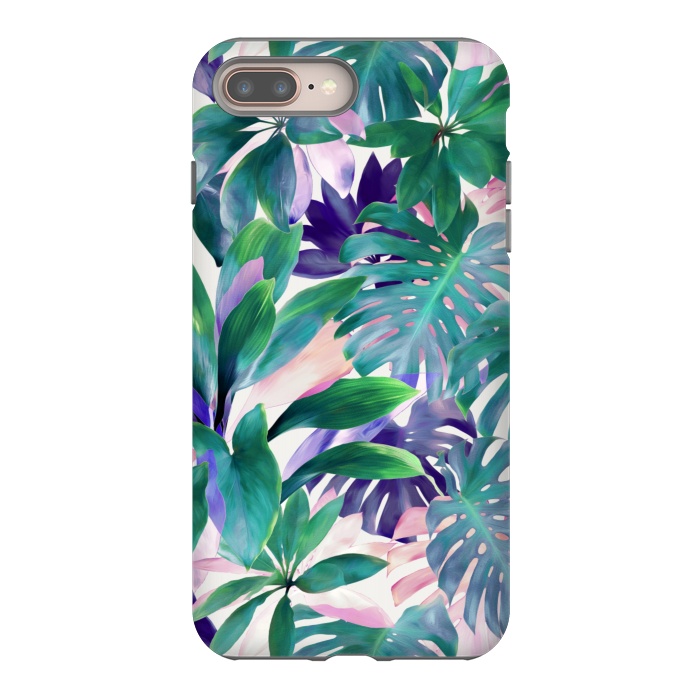 iPhone 7 plus StrongFit Pastel Summer Tropical Jungle by Micklyn Le Feuvre