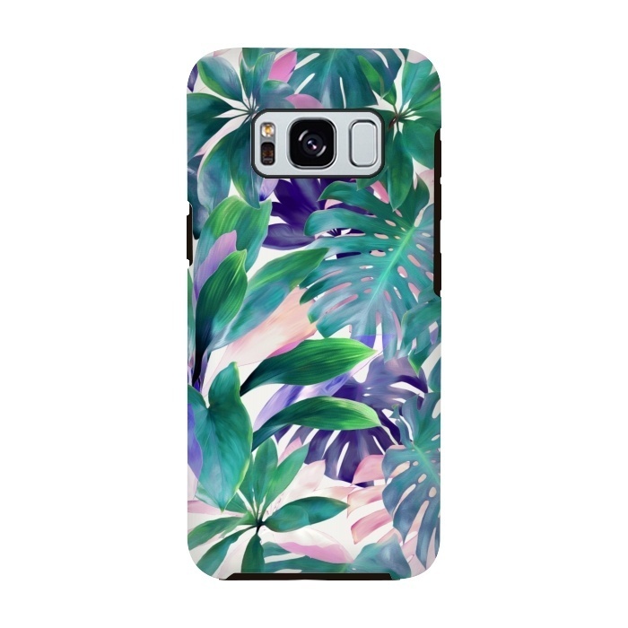 Galaxy S8 StrongFit Pastel Summer Tropical Jungle by Micklyn Le Feuvre