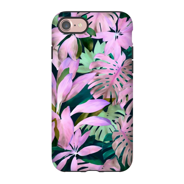 iPhone 7 StrongFit Tropical Night Magenta Jungle by Micklyn Le Feuvre
