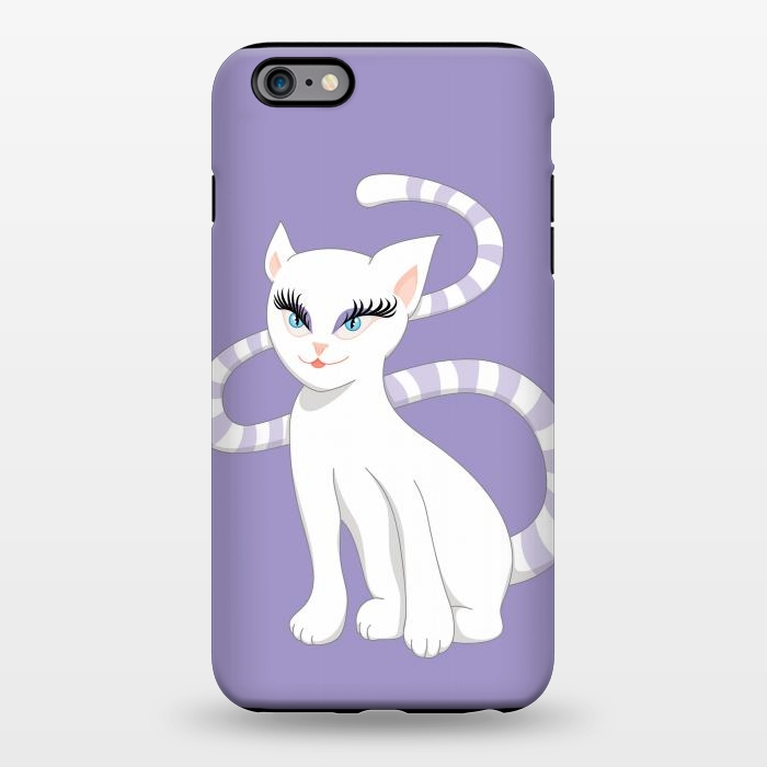 iPhone 6/6s plus StrongFit Beautiful Cartoon Cute White Cat by Boriana Giormova