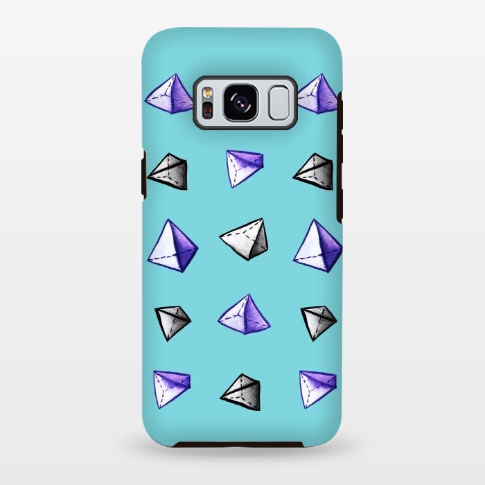 Galaxy S8 plus StrongFit Geometric Watercolor Pyramid Pattern by Boriana Giormova