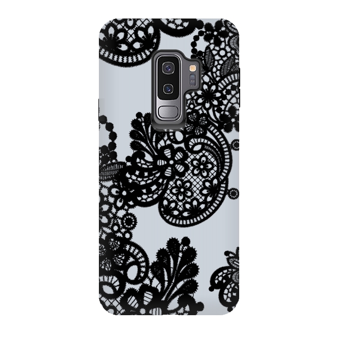 Galaxy S9 plus StrongFit Black lace by Kashmira Baheti
