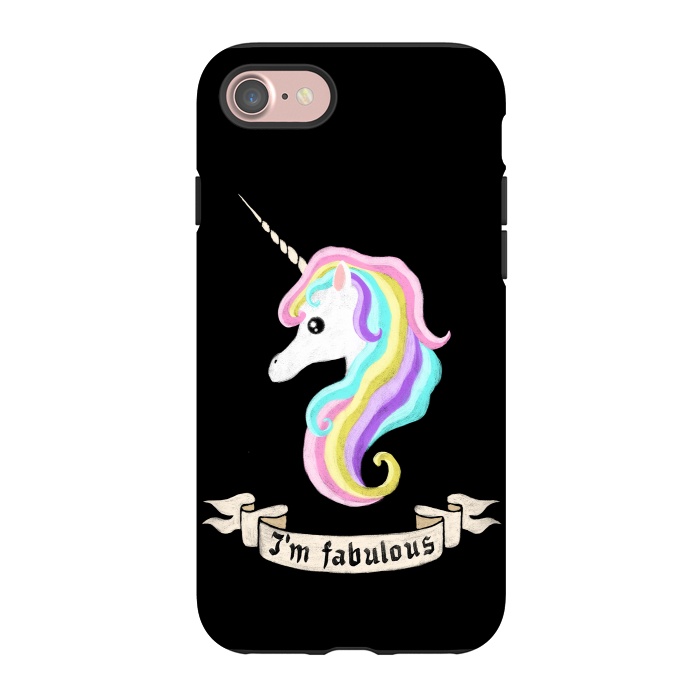 iPhone 7 StrongFit Fabulous unicorn by Laura Nagel