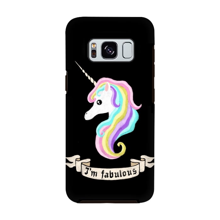 Galaxy S8 StrongFit Fabulous unicorn by Laura Nagel