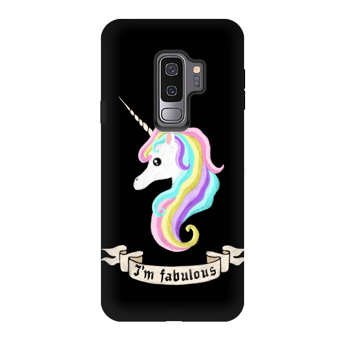 Galaxy S9 plus StrongFit Fabulous unicorn by Laura Nagel