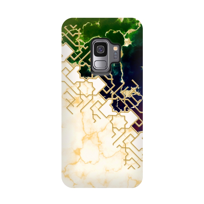 Galaxy S9 StrongFit Marble and ocean by Kashmira Baheti