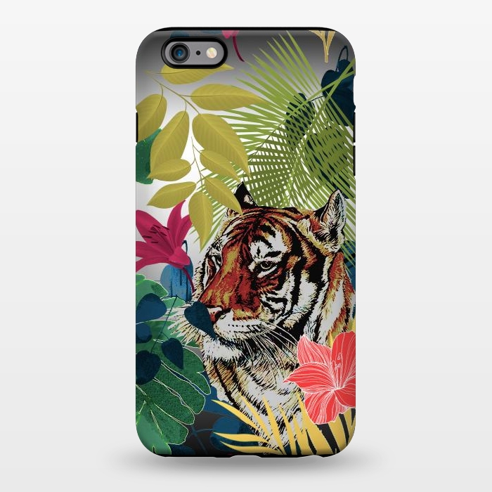 iPhone 6/6s plus StrongFit Tiger in flowers by Kashmira Baheti