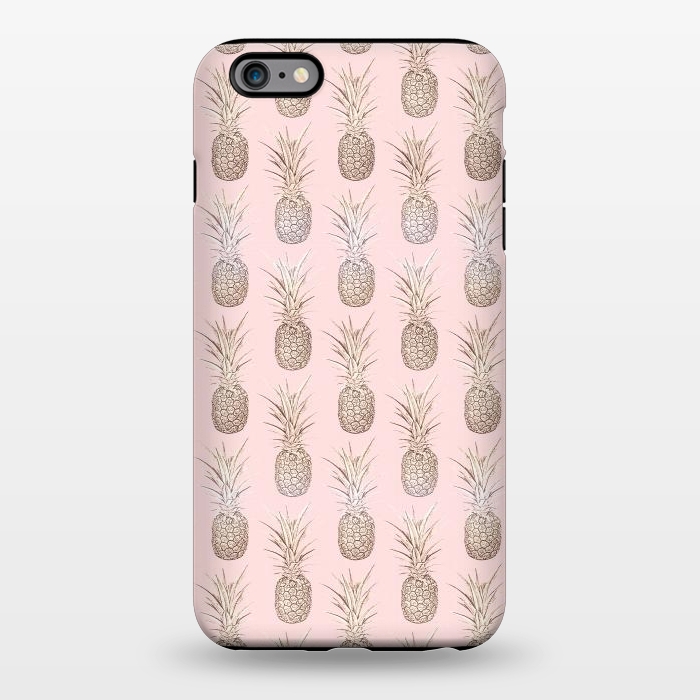 iPhone 6/6s plus StrongFit Golden and blush pineapples pattern by InovArts