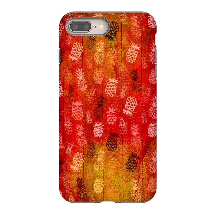 iPhone 7 plus StrongFit Pineapples in Summer by Rossy Villarreal