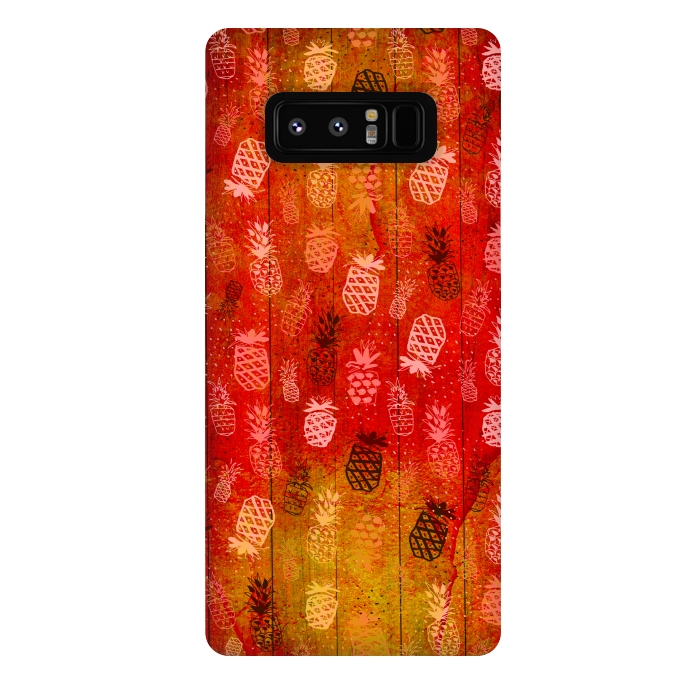 Galaxy Note 8 StrongFit Pineapples in Summer by Rossy Villarreal