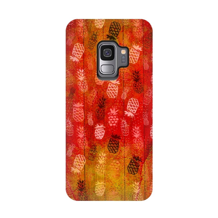 Galaxy S9 StrongFit Pineapples in Summer by Rossy Villarreal