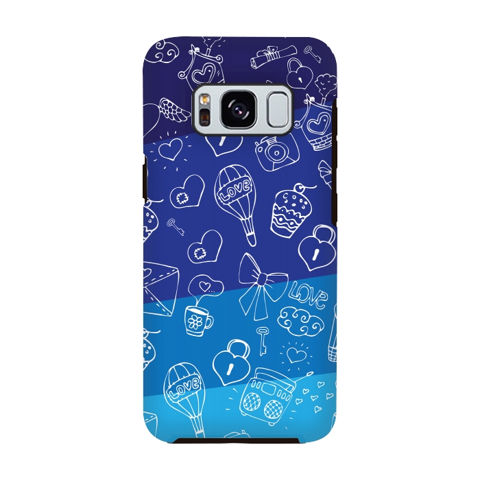 Galaxy S8 StrongFit Vertical Blue by Rossy Villarreal