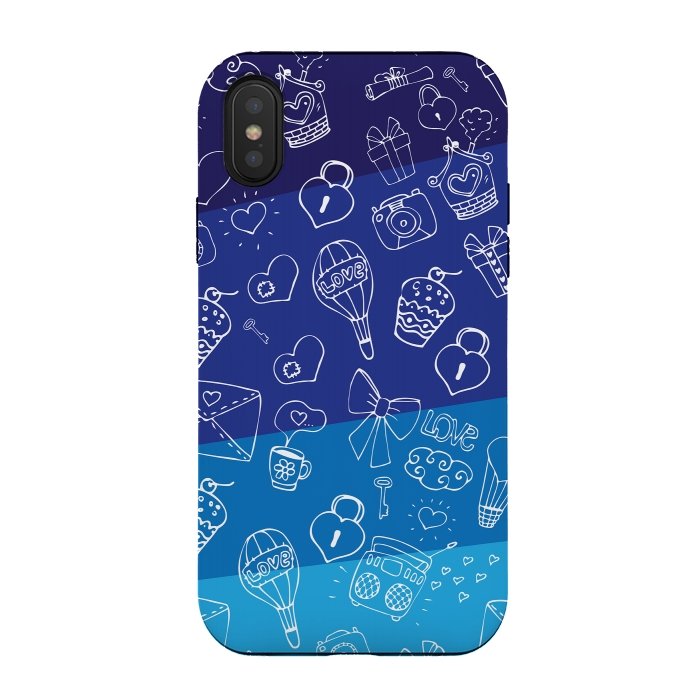 iPhone Xs / X StrongFit Vertical Blue by Rossy Villarreal
