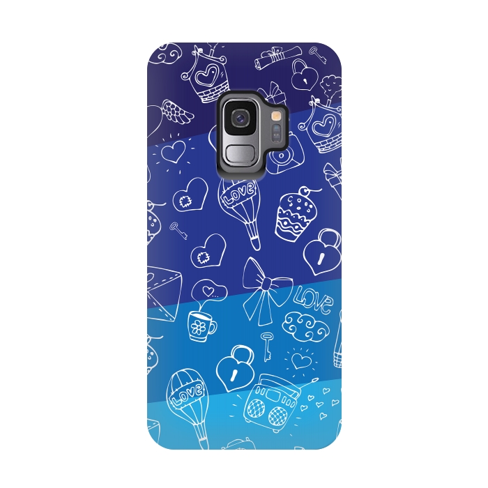 Galaxy S9 StrongFit Vertical Blue by Rossy Villarreal