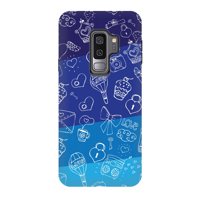 Galaxy S9 plus StrongFit Vertical Blue by Rossy Villarreal