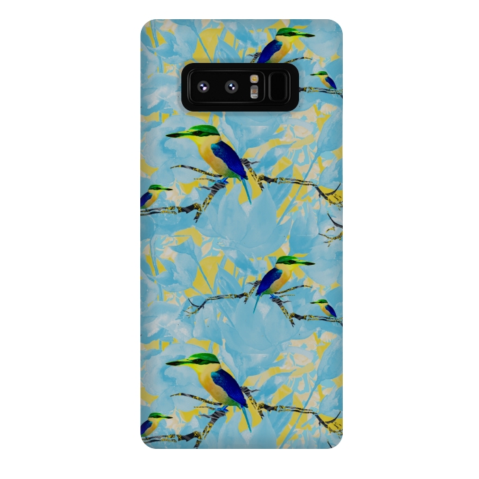 Galaxy Note 8 StrongFit Cool kingfishers by Kashmira Baheti