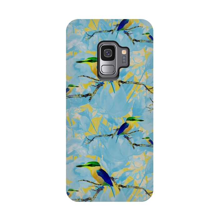 Galaxy S9 StrongFit Cool kingfishers by Kashmira Baheti