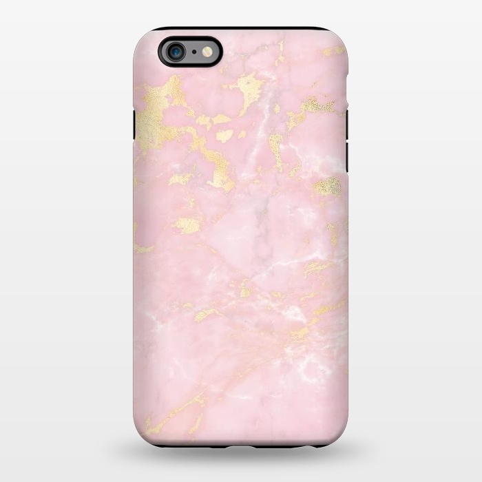 iPhone 6/6s plus StrongFit Metal Gold on Tender Pink Marble by  Utart