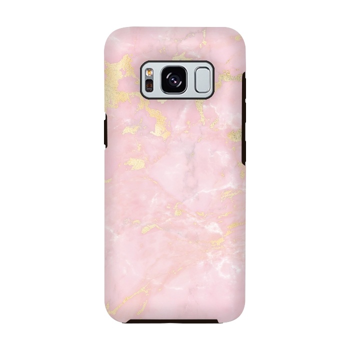 Galaxy S8 StrongFit Metal Gold on Tender Pink Marble by  Utart