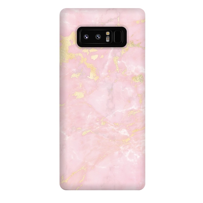 Galaxy Note 8 StrongFit Metal Gold on Tender Pink Marble by  Utart