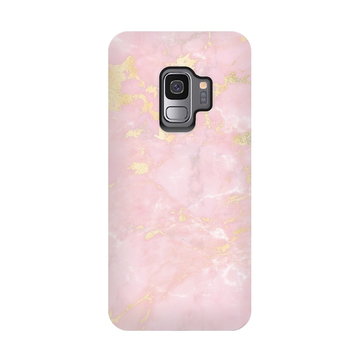 Galaxy S9 StrongFit Metal Gold on Tender Pink Marble by  Utart