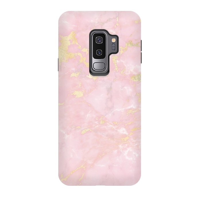 Galaxy S9 plus StrongFit Metal Gold on Tender Pink Marble by  Utart