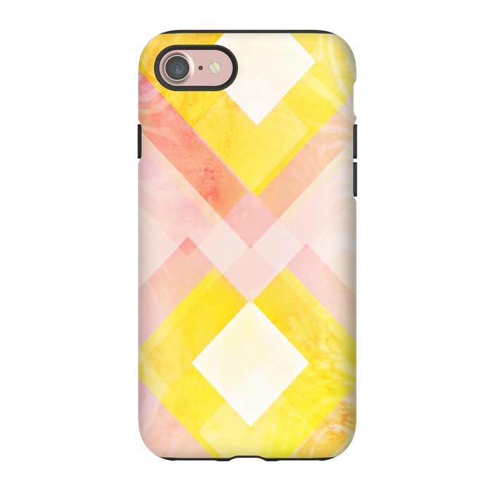 iPhone 7 StrongFit Pink yellow pattern by Jms