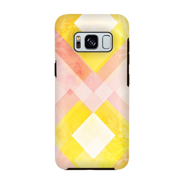 Galaxy S8 StrongFit Pink yellow pattern by Jms